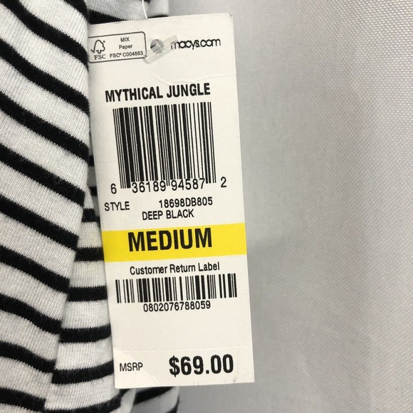 Style Co Womens Black White Medium Lagenlook Maxi Tank Sleeveless Long Dress NWT - Picture 10 of 13